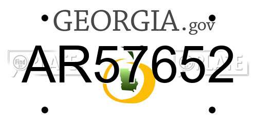 AR57652 Georgia License Plate