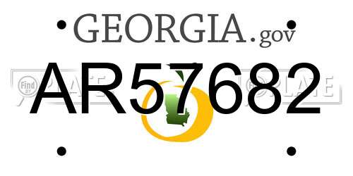 AR57682 Georgia License Plate