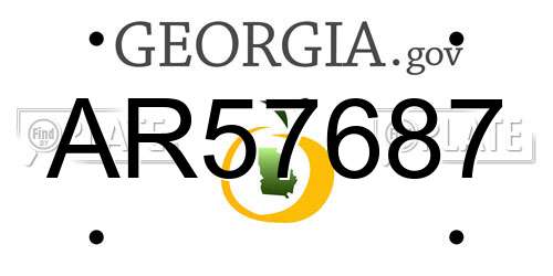 AR57687 Georgia License Plate