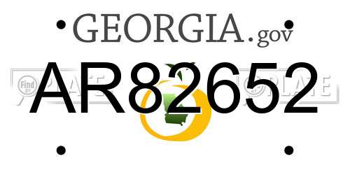 AR82652 Georgia License Plate