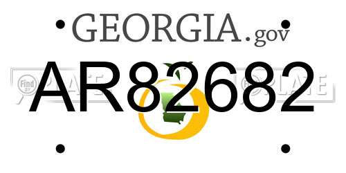 AR82682 Georgia License Plate