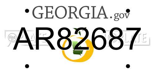 AR82687 Georgia License Plate