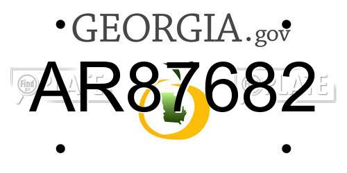 AR87682 Georgia License Plate