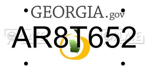 AR8T652 Georgia License Plate