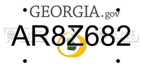 AR8Z682 Georgia License Plate