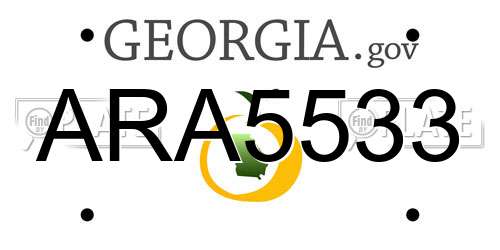 ARA5533 Georgia License Plate