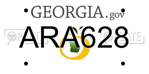 ARA628 Georgia License Plate