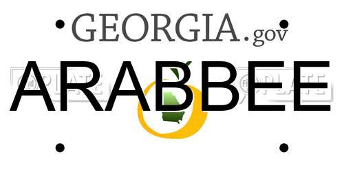 ARABBEE Georgia License Plate