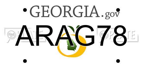 ARAG78 Georgia License Plate
