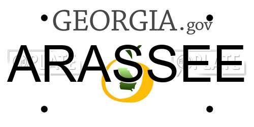 ARASSEE Georgia License Plate