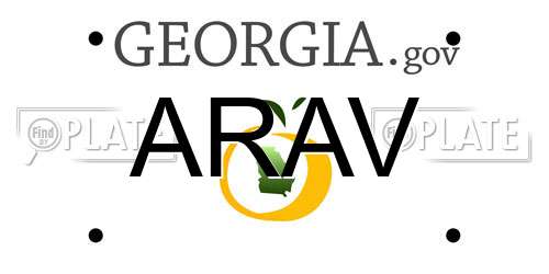 ARAV Georgia License Plate