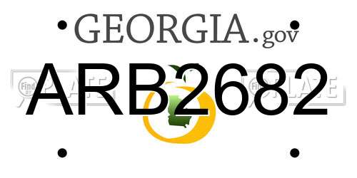 ARB2682 Georgia License Plate