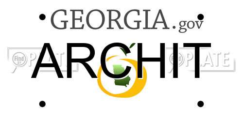 ARCHIT Georgia License Plate