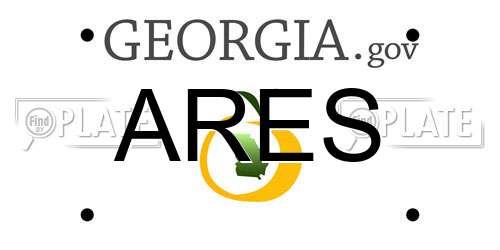 ARES Georgia License Plate