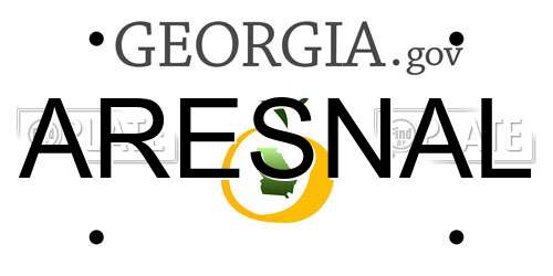 ARESNAL Georgia License Plate