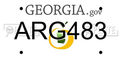 ARG483 Georgia License Plate