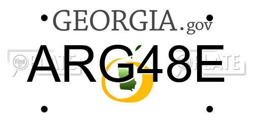 ARG48E Georgia License Plate