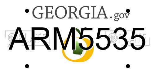 ARM5535 Georgia License Plate