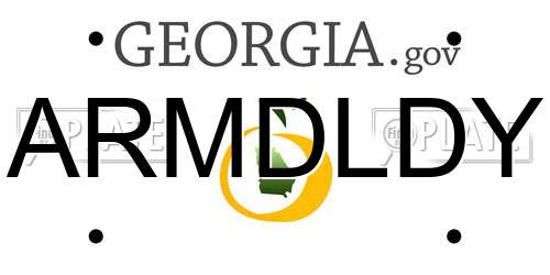 ARMDLDY Georgia License Plate