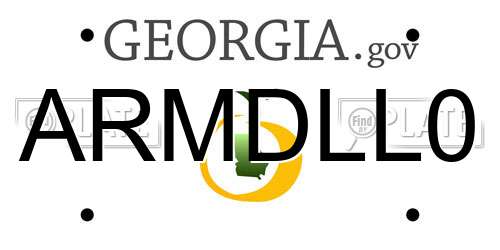 ARMDLL0 Georgia License Plate