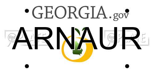 ARNAUR Georgia License Plate