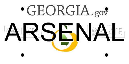 ARSENAL Georgia License Plate
