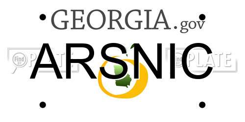 ARSNIC Georgia License Plate