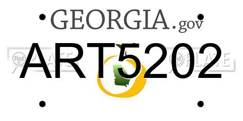 ART5202 Georgia License Plate