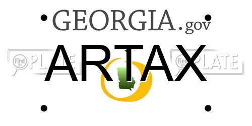 ARTAX Georgia License Plate