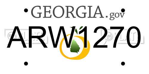 ARW1270 Georgia License Plate