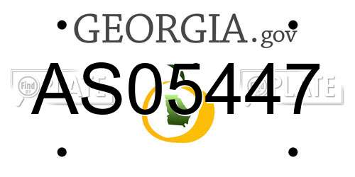 AS05447 Georgia License Plate