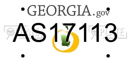 AS17113 Georgia License Plate