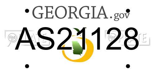 AS21128 Georgia License Plate