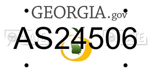 AS24506 Georgia License Plate
