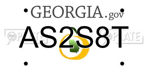 AS2S8T Georgia License Plate
