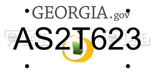 AS2T623 Georgia License Plate