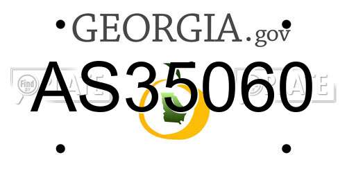 AS35060 Georgia License Plate
