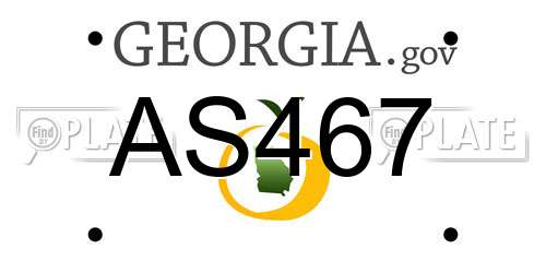 AS467 Georgia License Plate
