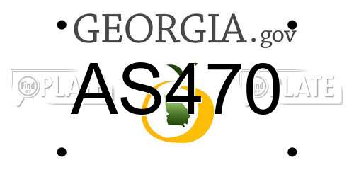 AS470 Georgia License Plate