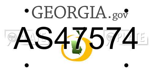 AS47574 Georgia License Plate