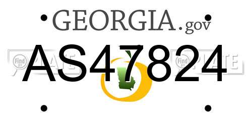 AS47824 Georgia License Plate
