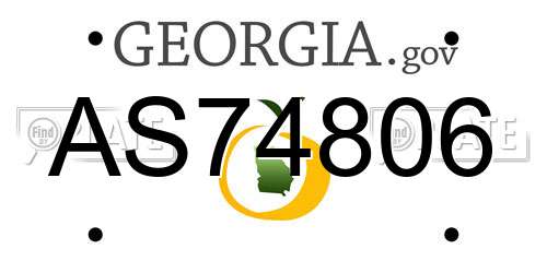 AS74806 Georgia License Plate