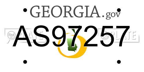 AS97257 Georgia License Plate