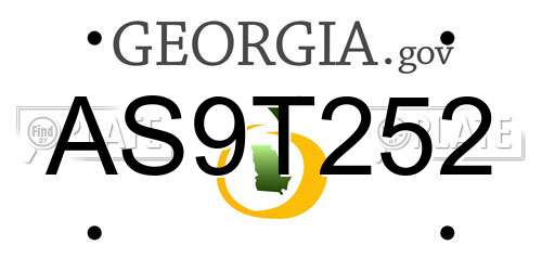 AS9T252 Georgia License Plate