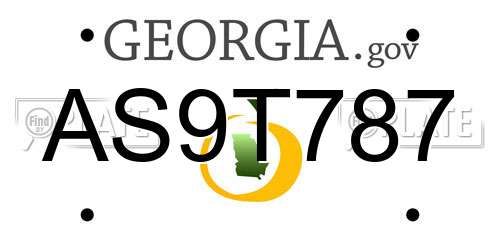 AS9T787 Georgia License Plate