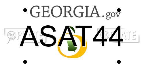 ASAT44 Georgia License Plate