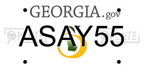 ASAY55 Georgia License Plate