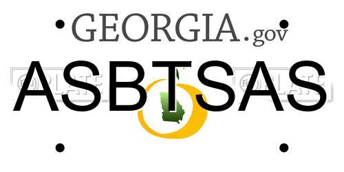 ASBTSAS Georgia License Plate
