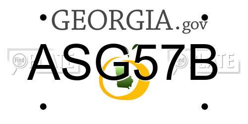 ASG57B Georgia License Plate