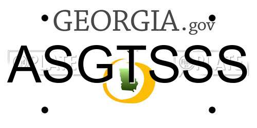 ASGTSSS Georgia License Plate